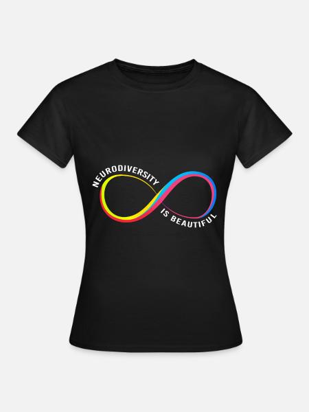 Autismus Gehirn Autist Asperger Neurodiversity - Dame-T-shirt - sort