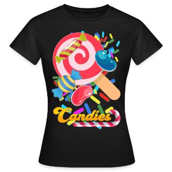 Candies - Women's T-Shirt - black - Front - AI Model Female 172 dark (172cm)