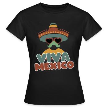 Viva Mexico - T-shirt Femme - noir - Devant - AI Model Female 172 dark (172cm)