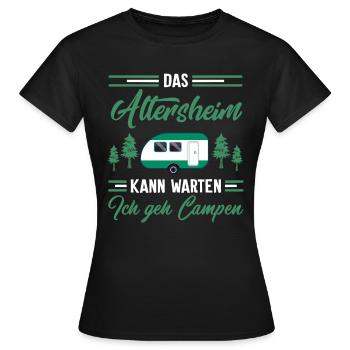 Das Altersheim kann warten - Frauen T-Shirt - Schwarz - Vorne - AI Model Female 172 dark (172cm)