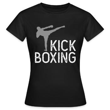 Kickboxing - Frauen T-Shirt - Schwarz - Vorne - AI Model Female 172 dark (172cm)