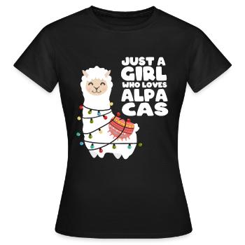 alpaga - T-shirt Femme - noir - Devant - AI Model Female 172 dark (172cm)