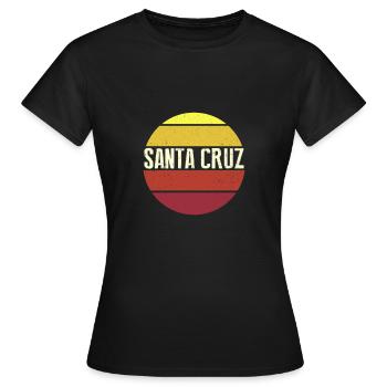 Santa Cruz - Frauen T-Shirt - Schwarz - Vorne - AI Model Female 172 dark (172cm)