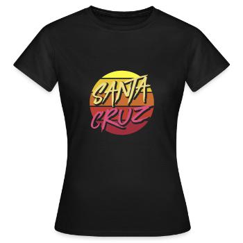 Santa Cruz - Frauen T-Shirt - Schwarz - Vorne - AI Model Female 172 dark (172cm)
