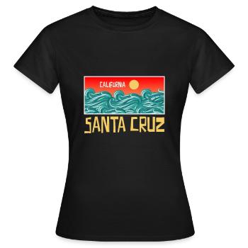 Santa Cruz California - Frauen T-Shirt - Schwarz - Vorne - AI Model Female 172 dark (172cm)