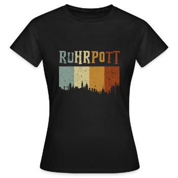 Ruhrpott - Frauen T-Shirt - Schwarz - Vorne - AI Model Female 172 dark (172cm)