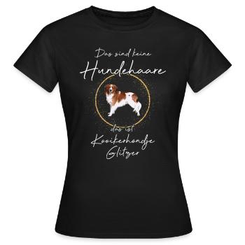 Das ist Kooikerhondje Glitzer Hund - Frauen T-Shirt - Schwarz - Vorne - AI Model Female 172 dark (172cm)