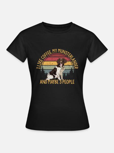 Coffee and my munsterlander Münsterländer - T-shirt dam - svart