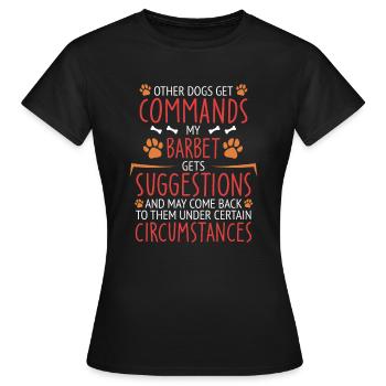 Barbet Commands Paw - Women's T-Shirt - black - Front - AI Model Female 172 dark (172cm)