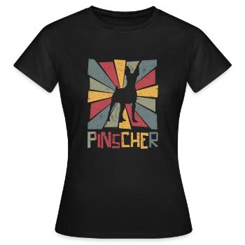 Pinscher - T-shirt Femme - noir - Devant - AI Model Female 172 dark (172cm)
