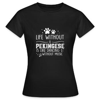 La vie sans Pékin - T-shirt Femme - noir - Devant - AI Model Female 172 dark (172cm)