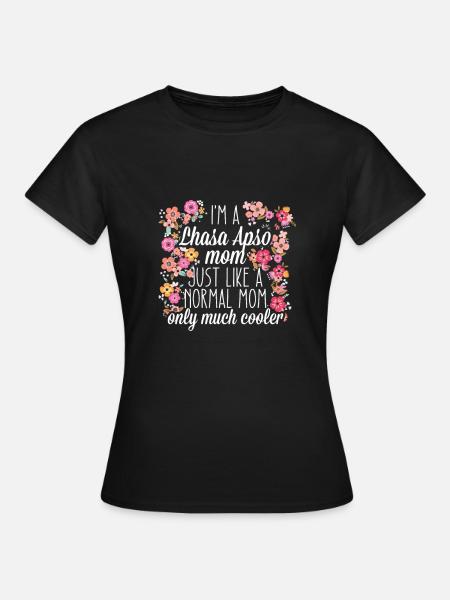 Lhasa Apso Mom - Frauen T-Shirt - Schwarz