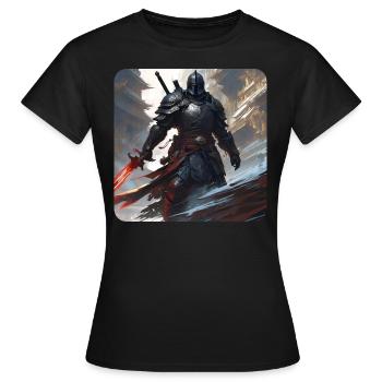 Dark Fantasy Warrior avec Heavy - T-shirt Femme - noir - Devant - AI Model Female 172 dark (172cm)