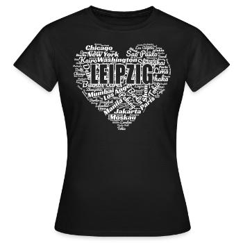 LEIPZIG - T-shirt Femme - noir - Devant - AI Model Female 172 dark (172cm)