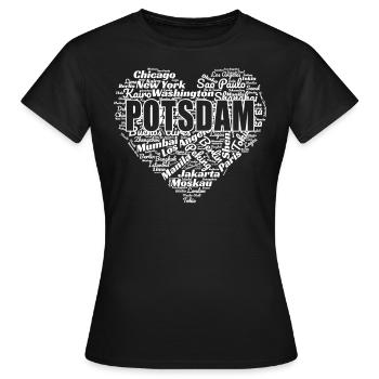 POTSDAM - T-shirt Femme - noir - Devant - AI Model Female 172 dark (172cm)