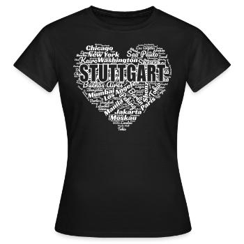 STUTTGART - Women's T-Shirt - black - Front - AI Model Female 172 dark (172cm)