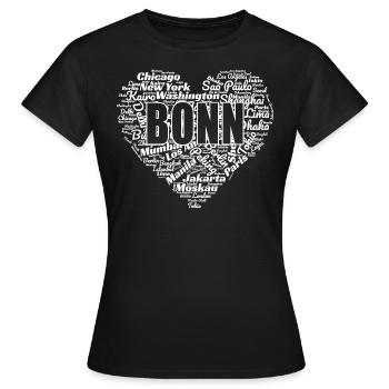 BONN - T-shirt Femme - noir - Devant - AI Model Female 172 dark (172cm)
