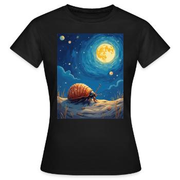 Isopod Owner Entomologist Rollie Pollie Lover Pill - Frauen T-Shirt - Schwarz - Vorne - AI Model Female 172 dark (172cm)