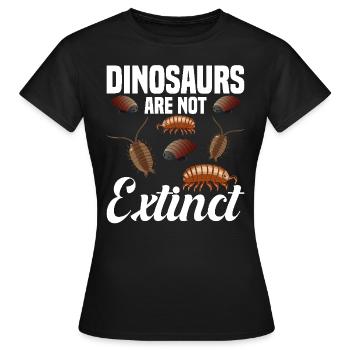 Rollie Pollie Dinosaur Lover Entomologist Pill Bug - Frauen T-Shirt - Schwarz - Vorne - AI Model Female 172 dark (172cm)