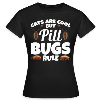 Pill Bug Owner Outfit Rollie Pollie Entomologist - Frauen T-Shirt - Schwarz - Vorne - AI Model Female 172 dark (172cm)