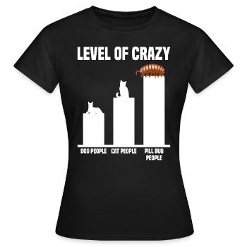Isopod Rollie Pollie Mom Entomologist Pill bug - Frauen T-Shirt - Schwarz - Vorne - AI Model Female 172 dark (172cm)