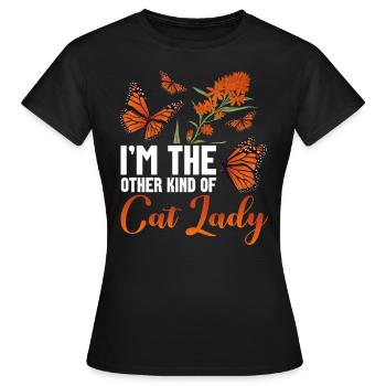 Butterflies The Monarch Milkweed Monarch Butterfly - Frauen T-Shirt - Schwarz - Vorne - AI Model Female 172 dark (172cm)