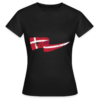 Drapeau danois - T-shirt Femme - noir - Devant - AI Model Female 172 dark (172cm)