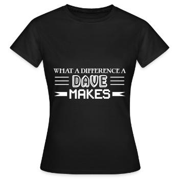 Quelle différence fait un Dave - T-shirt Femme - noir - Devant - AI Model Female 172 dark (172cm)