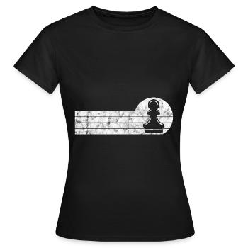 Échecs de jeu d’échecs de jeu d’échecs - T-shirt Femme - noir - Devant - AI Model Female 172 dark (172cm)