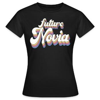 Future Novia Girlfriend Engagement Wedding Gift - Women's T-Shirt - black - Front - AI Model Female 172 dark (172cm)