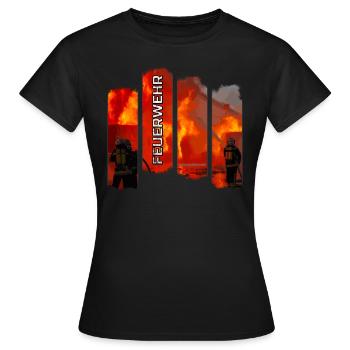 Feuerwehr in Action - Frauen T-Shirt - Schwarz - Vorne - AI Model Female 172 dark (172cm)