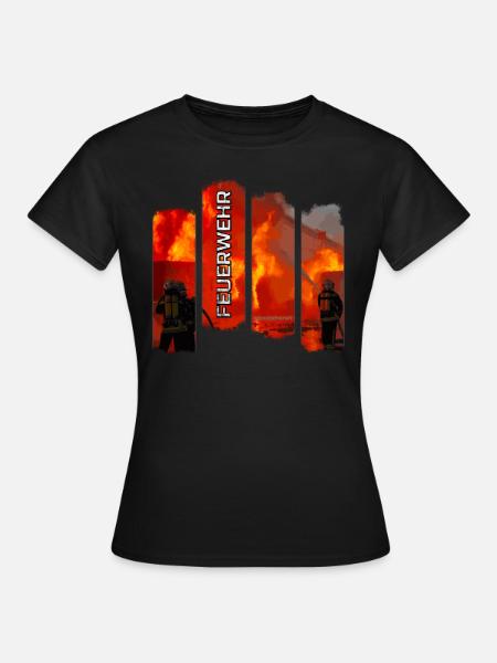 Fire brigade in action - Women's T-Shirt - black