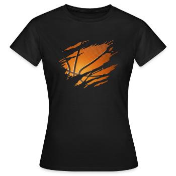 Basketball zerrissen Basketball in mir - Frauen T-Shirt - Schwarz - Vorne - AI Model Female 172 dark (172cm)
