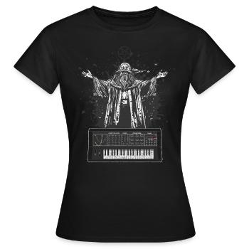 Vintage Synthesizer Analog Modular Satan Synths - Women's T-Shirt - black - Front - AI Model Female 172 dark (172cm)