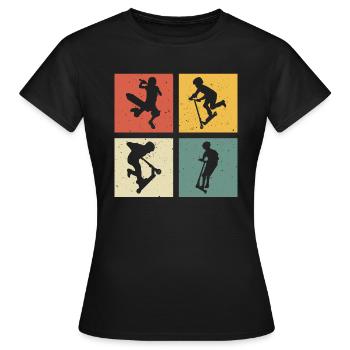 Scooter retro scooter scooter - Women's T-Shirt - black - Front - AI Model Female 172 dark (172cm)