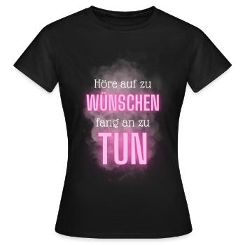 POSITIVE EINSTELLUNG MINDSET Motivation - Frauen T-Shirt - Schwarz - Vorne - AI Model Female 172 dark (172cm)