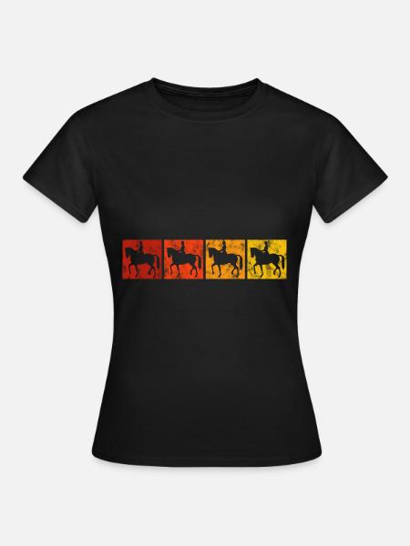 Dressage Cavalier de dressage Cheval d’équitation - T-shirt Femme - noir