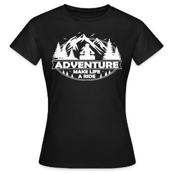 Motorcyclist make life a ride Tourer Motorbike - Women's T-Shirt - black - Front - AI Model Female 172 dark (172cm)