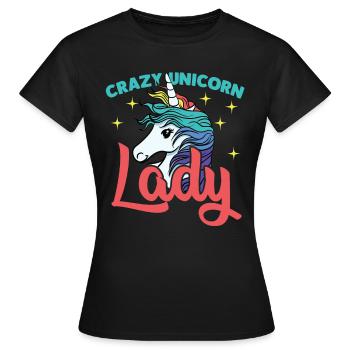 beautiful unicorn lady with stars - Women's T-Shirt - black - Front - AI Model Female 172 dark (172cm)