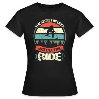 Sports d’hiver - T-shirt Femme - noir - Devant - AI Model Female 172 dark (172cm)