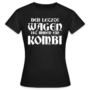 Der letzte Wagen ist ein Kombi schwarzer Humor - Frauen T-Shirt - Schwarz - Vorne - AI Model Female 172 dark (172cm)