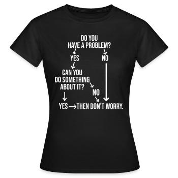 Problem solving for problems that are not - Women's T-Shirt - black - Front - AI Model Female 172 dark (172cm)