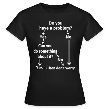 Problem solving for problems that are not - Women's T-Shirt - black - Front - AI Model Female 172 dark (172cm)