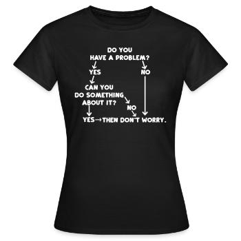 Problem solving for problems that are not - Women's T-Shirt - black - Front - AI Model Female 172 dark (172cm)