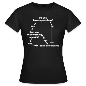Problem solving for problems that are not - Women's T-Shirt - black - Front - AI Model Female 172 dark (172cm)