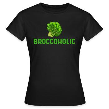 Broccoholic Vegane Rohkost Ernährung Vegan - Frauen T-Shirt - Schwarz - Vorne - AI Model Female 172 dark (172cm)