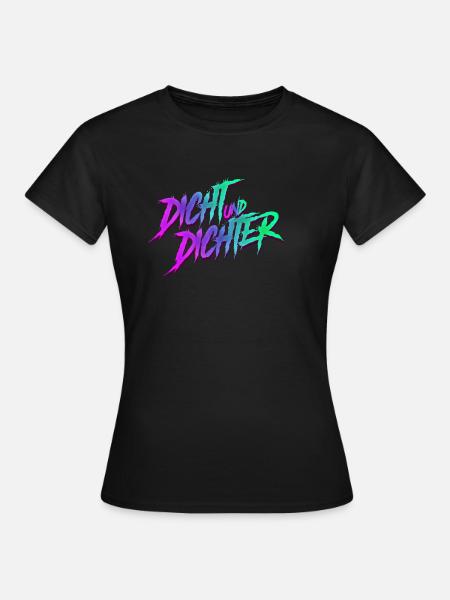 DICHT & DICHTER Bunt - Frauen T-Shirt - Schwarz