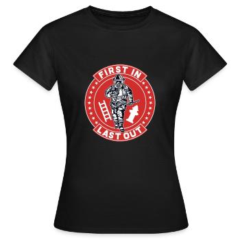 Firefighter Firefighter Gift - Women's T-Shirt - black - Front - AI Model Female 172 dark (172cm)