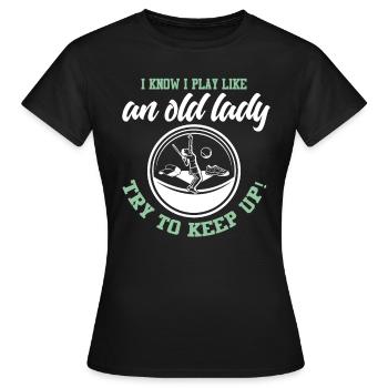 Tennis tennis tennis court de tennis - T-shirt Femme - noir - Devant - AI Model Female 172 dark (172cm)