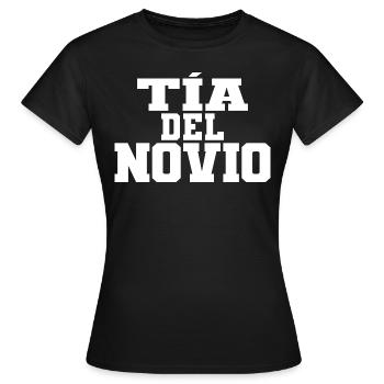 Tia del Novio Groom's Auntie Women Wedding Gift - Women's T-Shirt - black - Front - AI Model Female 172 dark (172cm)